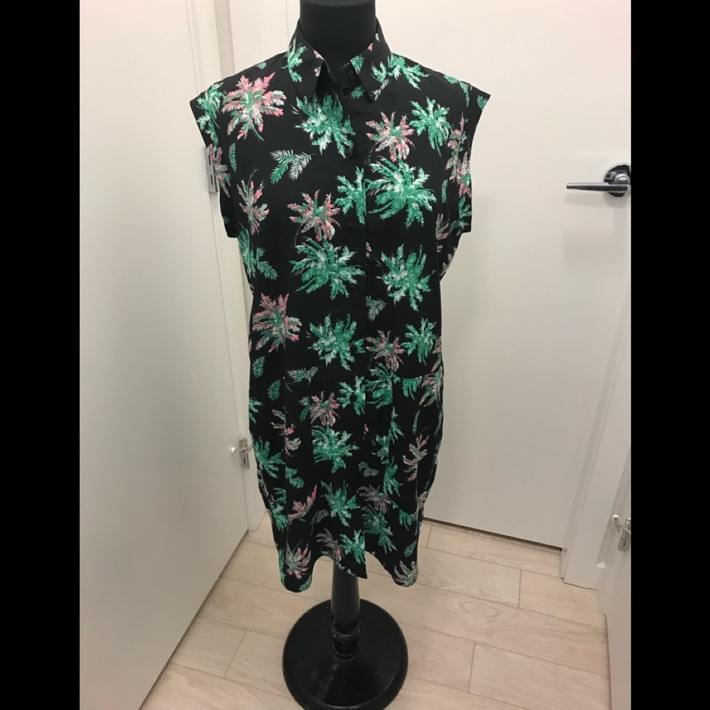 sleeveless shirt dress S